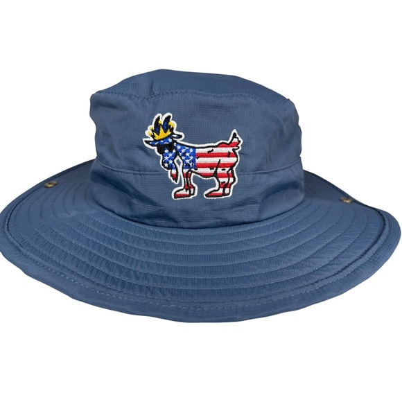 GOAT USA Baseball Gray T-Shirt & Navy Blue Bucket Hat, Size XL - Picture 11 of 13